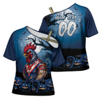 Custom Halloween Sydney Roosters Cross Shoulder Shirt Spooky Australia Mascot Rugby