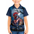 Custom Halloween Sydney Roosters Hawaiian Shirt Spooky Australia Mascot Rugby