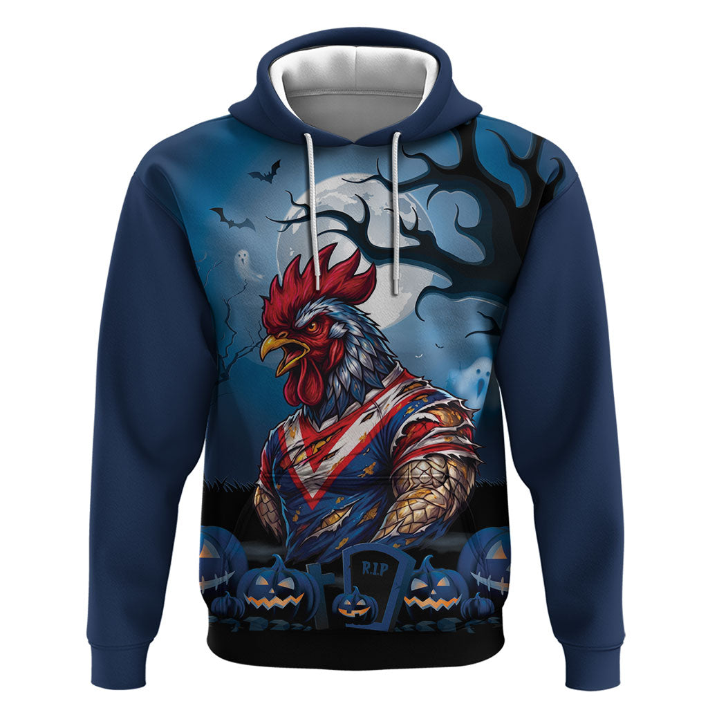 Custom Halloween Sydney Roosters Hoodie Spooky Australia Mascot Rugby