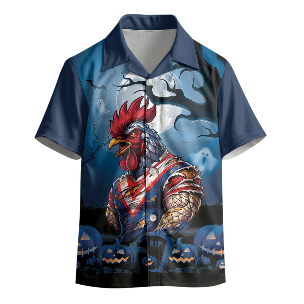 Custom Halloween Sydney Roosters Kid Hawaiian Shirt Spooky Australia Mascot Rugby