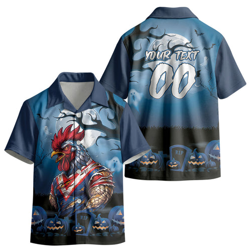 Custom Halloween Sydney Roosters Kid Hawaiian Shirt Spooky Australia Mascot Rugby