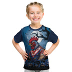 Custom Halloween Sydney Roosters Kid T Shirt Spooky Australia Mascot Rugby