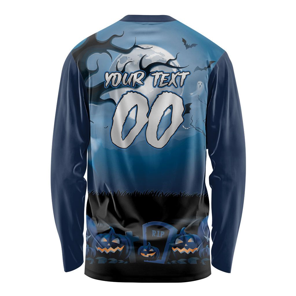 Custom Halloween Sydney Roosters Long Sleeve Shirt Spooky Australia Mascot Rugby
