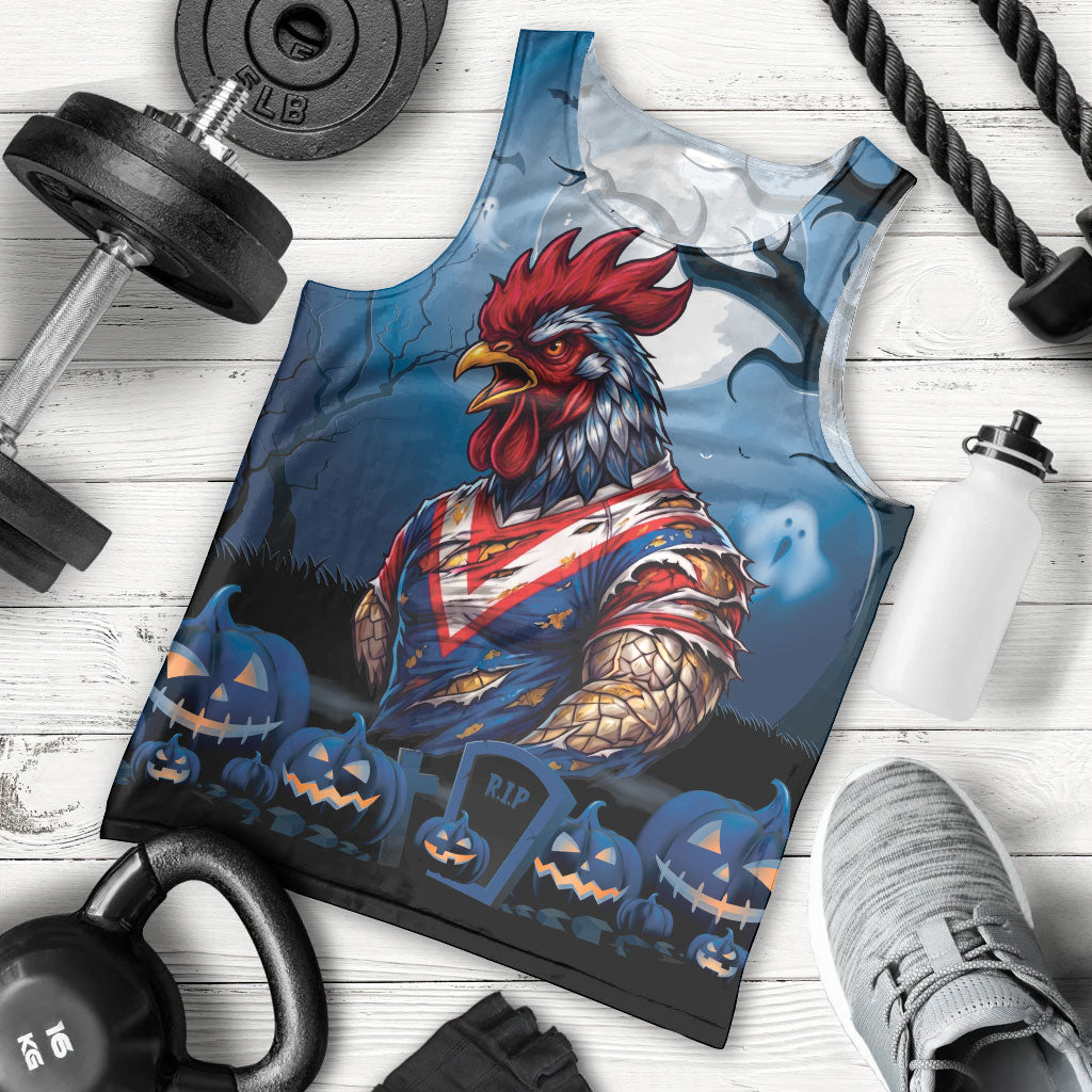 Custom Halloween Sydney Roosters Men Tank Top Spooky Australia Mascot Rugby