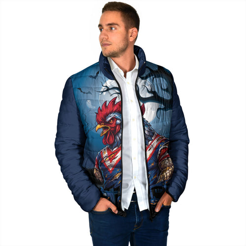Custom Halloween Sydney Roosters Padded Jacket Spooky Australia Mascot Rugby