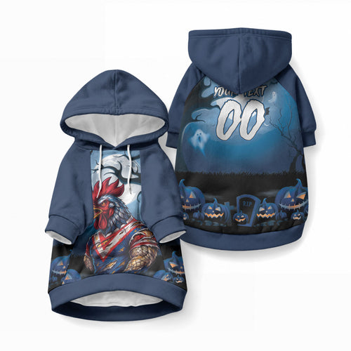 Custom Halloween Sydney Roosters Pet Hoodie Spooky Australia Mascot Rugby