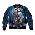 Custom Halloween Sydney Roosters Sleeve Zip Bomber Jacket Spooky Australia Mascot Rugby