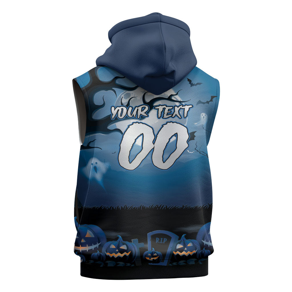 Custom Halloween Sydney Roosters Sleeveless Hoodie Spooky Australia Mascot Rugby