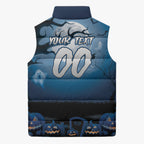 Custom Halloween Sydney Roosters Sleeveless Puffer Jacket Spooky Australia Mascot Rugby