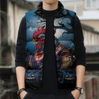 Custom Halloween Sydney Roosters Sleeveless Puffer Jacket Spooky Australia Mascot Rugby