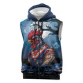 Custom Halloween Sydney Roosters Sleeveless Zip Hoodie Spooky Australia Mascot Rugby