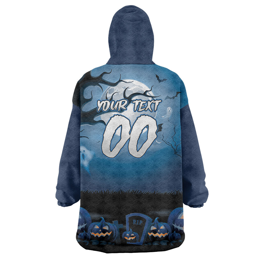 Custom Halloween Sydney Roosters Wearable Blanket Hoodie Spooky Australia Mascot Rugby