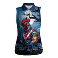 Custom Halloween Sydney Roosters Women Sleeveless Polo Shirt Spooky Australia Mascot Rugby