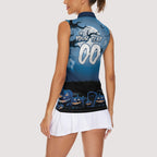 Custom Halloween Sydney Roosters Women Sleeveless Polo Shirt Spooky Australia Mascot Rugby