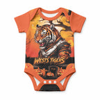 Custom Halloween Wests Tigers Baby Onesie Spooky Australia Mascot Rugby