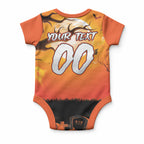 Custom Halloween Wests Tigers Baby Onesie Spooky Australia Mascot Rugby