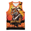 Custom Halloween Wests Tigers Basketball Jersey Spooky Australia Mascot Rugby
