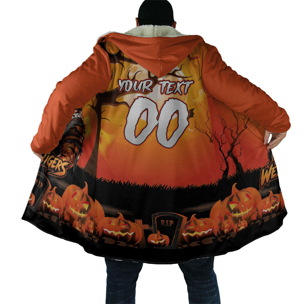 Custom Halloween Wests Tigers Cloak Spooky Australia Mascot Rugby