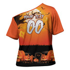 Custom Halloween Wests Tigers Cross Shoulder Shirt Spooky Australia Mascot Rugby