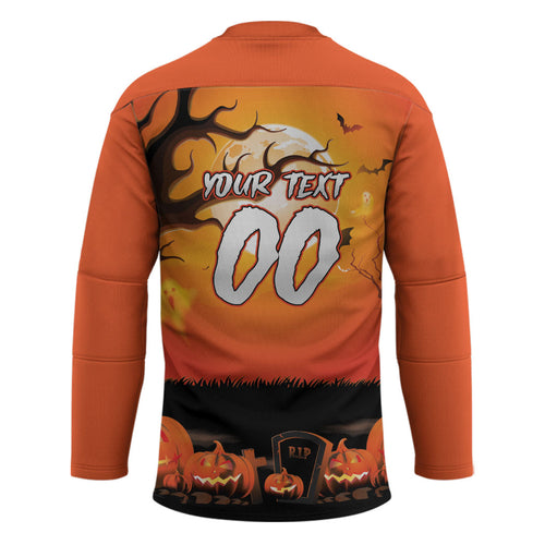 Custom Halloween Wests Tigers Hockey Jersey Spooky Australia Mascot Rugby