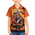 Custom Halloween Wests Tigers Kid Hawaiian Shirt Spooky Australia Mascot Rugby