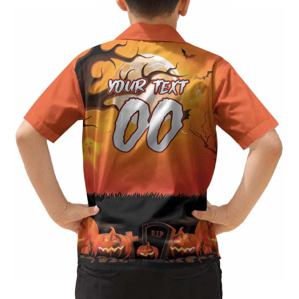 Custom Halloween Wests Tigers Kid Hawaiian Shirt Spooky Australia Mascot Rugby
