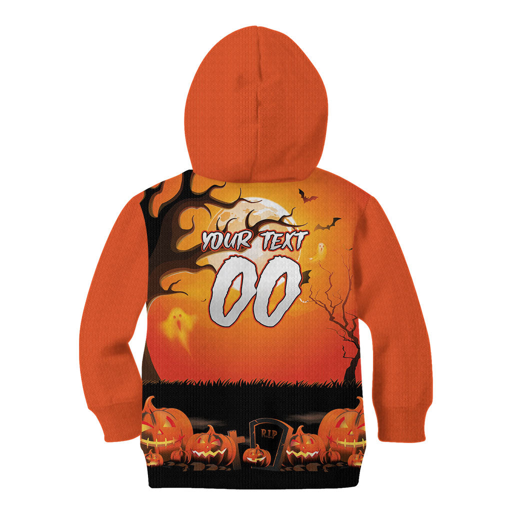 Custom Halloween Wests Tigers Kid Hoodie Spooky Australia Mascot Rugby