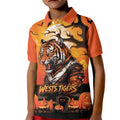 Custom Halloween Wests Tigers Kid Polo Shirt Spooky Australia Mascot Rugby
