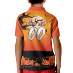 Custom Halloween Wests Tigers Kid Polo Shirt Spooky Australia Mascot Rugby