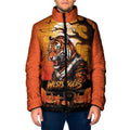 Custom Halloween Wests Tigers Padded Jacket Spooky Australia Mascot Rugby