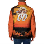 Custom Halloween Wests Tigers Padded Jacket Spooky Australia Mascot Rugby