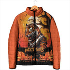 Custom Halloween Wests Tigers Padded Jacket Spooky Australia Mascot Rugby
