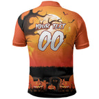 Custom Halloween Wests Tigers Polo Shirt Spooky Australia Mascot Rugby