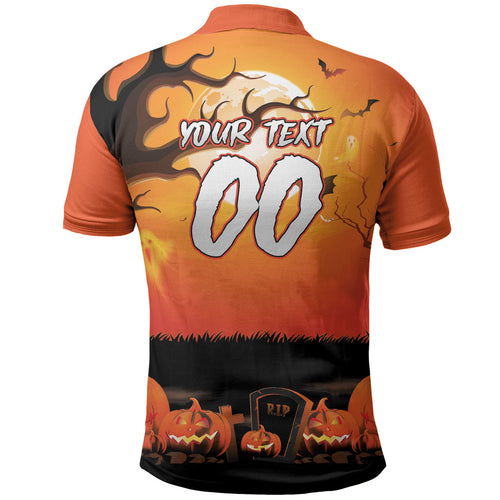Custom Halloween Wests Tigers Polo Shirt Spooky Australia Mascot Rugby