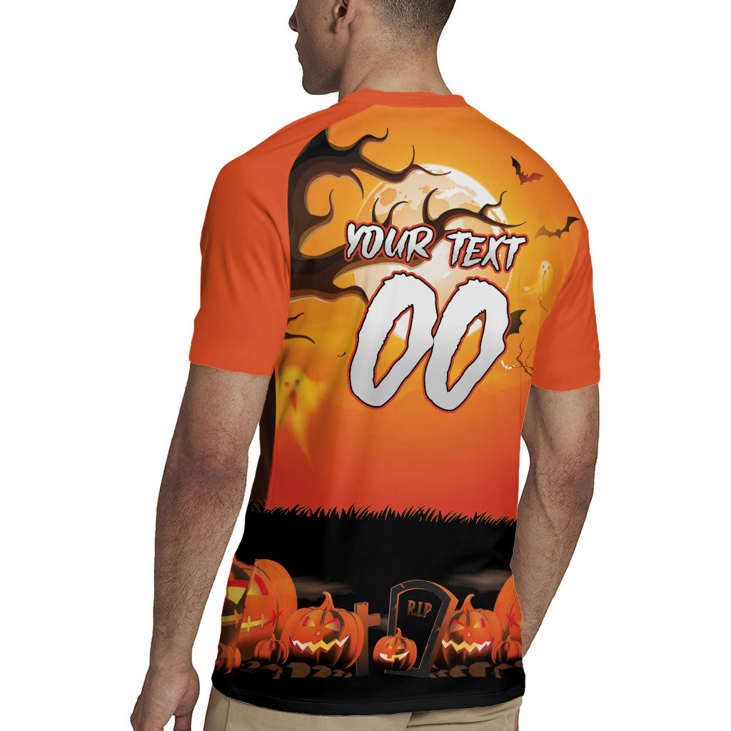 Custom Halloween Wests Tigers Rugby Jersey Spooky Australia Mascot Rugby