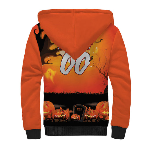 Custom Halloween Wests Tigers Sherpa Hoodie Spooky Australia Mascot Rugby