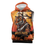 Custom Halloween Wests Tigers Sleeveless Hoodie Spooky Australia Mascot Rugby
