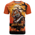 Custom Halloween Wests Tigers T Shirt Spooky Australia Mascot Rugby