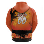 Custom Halloween Wests Tigers Zip Hoodie Spooky Australia Mascot Rugby