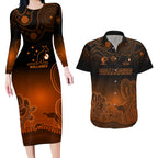 custom-australia-wallabies-rugby-couples-matching-long-sleeve-bodycon-dress-and-hawaiian-shirt-the-starry-night-indigenous
