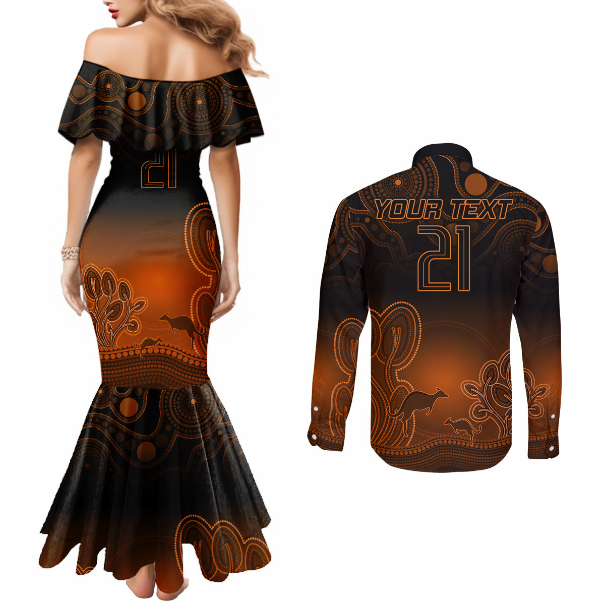 custom-australia-wallabies-rugby-couples-matching-mermaid-dress-and-long-sleeve-button-shirt-the-starry-night-indigenous