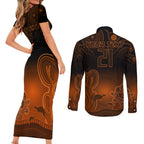 custom-australia-wallabies-rugby-couples-matching-short-sleeve-bodycon-dress-and-long-sleeve-button-shirt-the-starry-night-indigenous