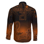 custom-australia-wallabies-rugby-family-matching-short-sleeve-bodycon-dress-and-hawaiian-shirt-the-starry-night-indigenous