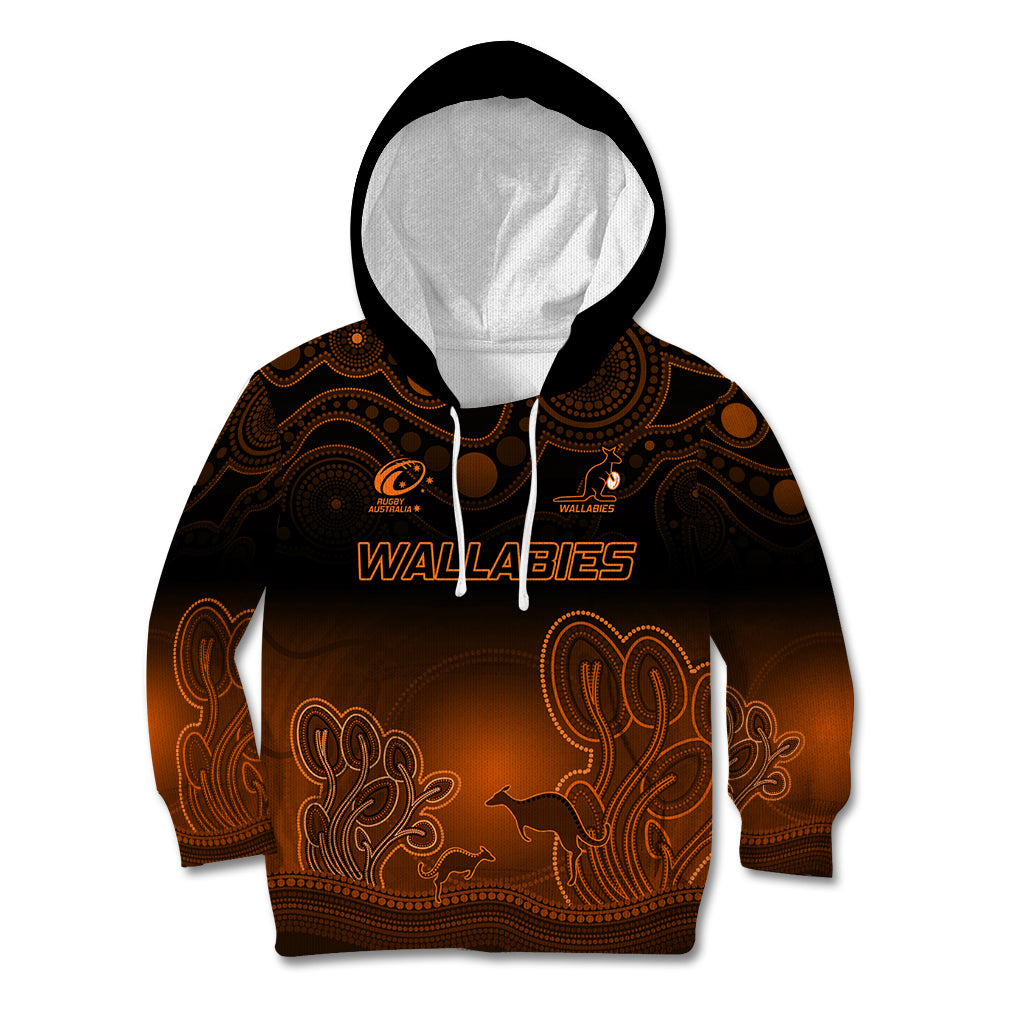 custom-australia-wallabies-rugby-kid-hoodie-the-starry-night-indigenous