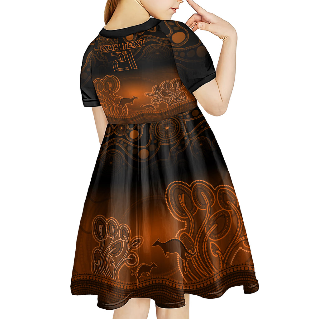 custom-australia-wallabies-rugby-kid-short-sleeve-dress-the-starry-night-indigenous