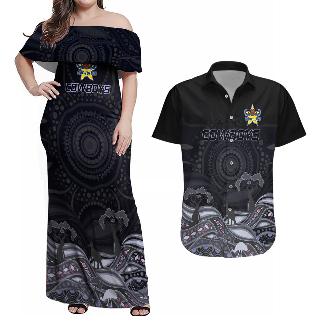 custom-cowboys-rugby-couples-matching-off-shoulder-maxi-dress-and-hawaiian-shirt-the-starry-night-indigenous