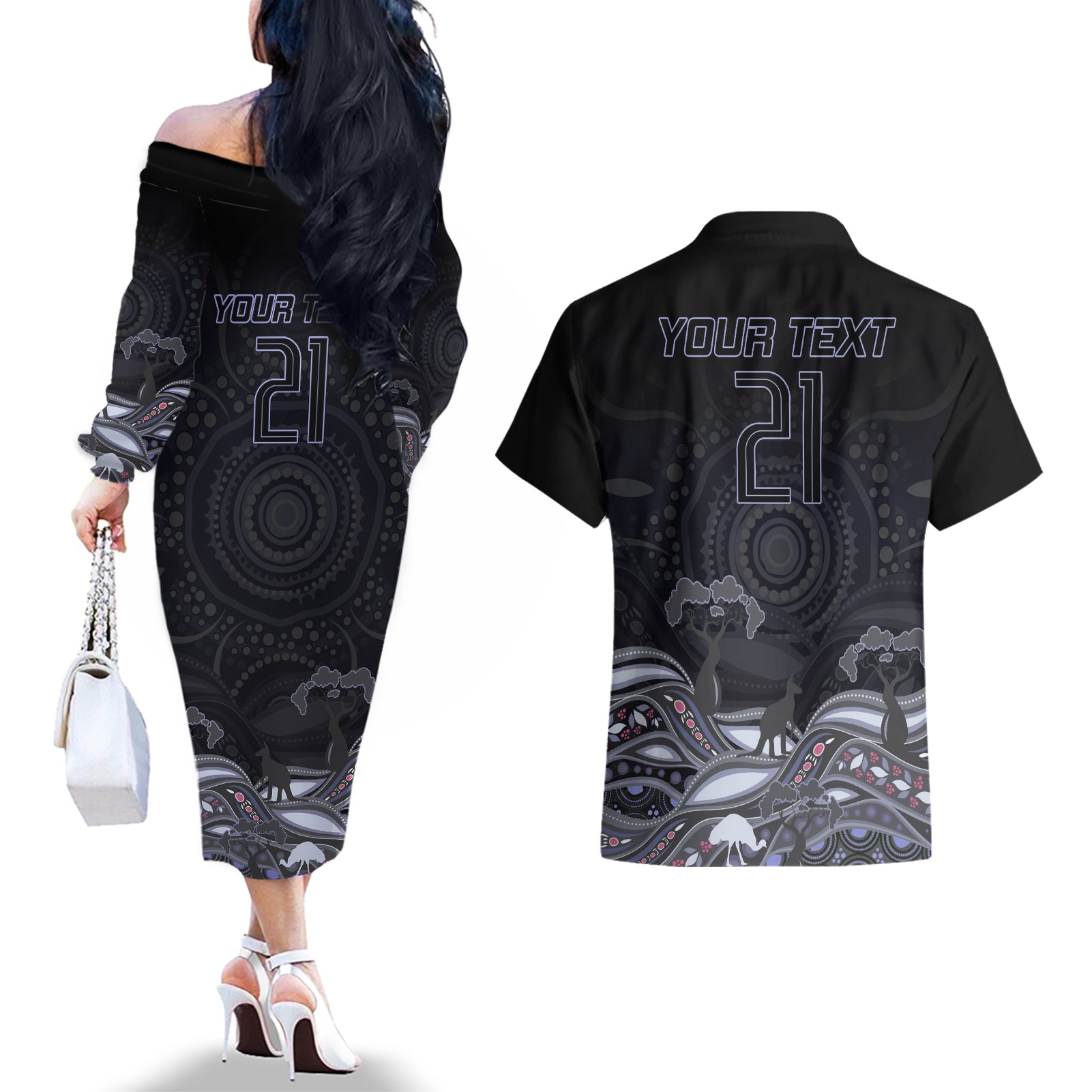 custom-cowboys-rugby-couples-matching-off-the-shoulder-long-sleeve-dress-and-hawaiian-shirt-the-starry-night-indigenous