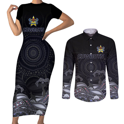 custom-cowboys-rugby-couples-matching-short-sleeve-bodycon-dress-and-long-sleeve-button-shirt-the-starry-night-indigenous