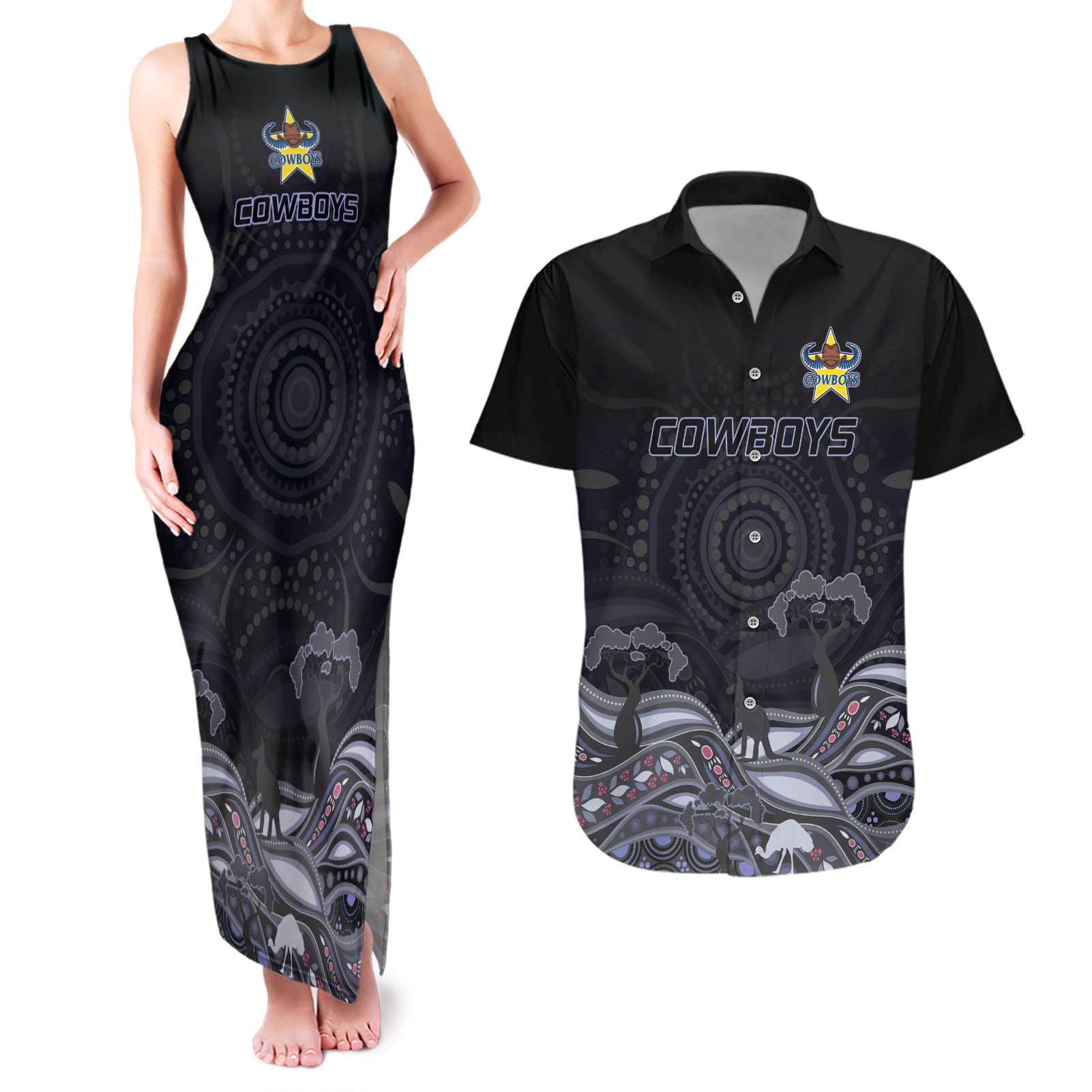 custom-cowboys-rugby-couples-matching-tank-maxi-dress-and-hawaiian-shirt-the-starry-night-indigenous