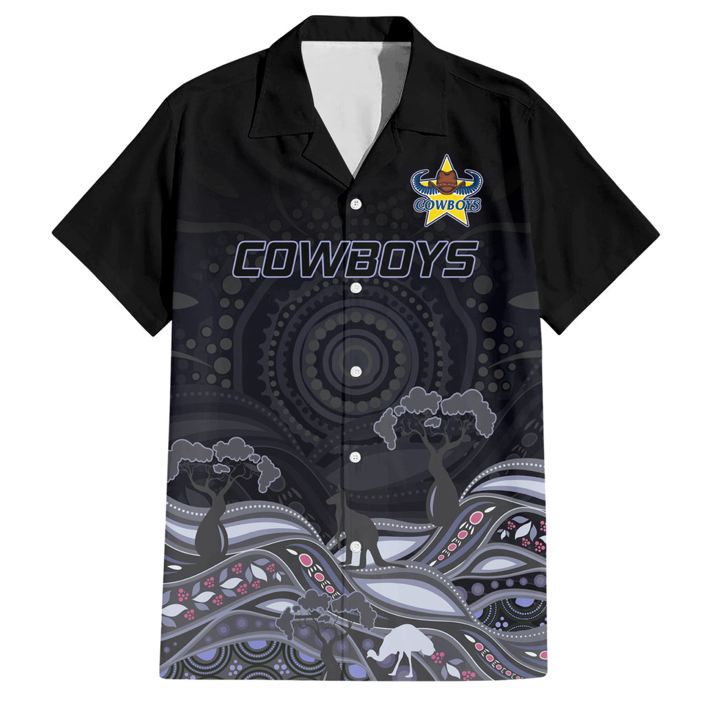 custom-cowboys-rugby-family-matching-short-sleeve-bodycon-dress-and-hawaiian-shirt-the-starry-night-indigenous